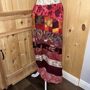 My Boyfriends Back Women's Hippie/Boho/Gyspy Skirt Sz Small Pink Floral CUTE!
